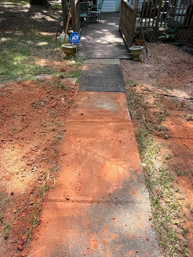 Walkway put back after a septic line repair
